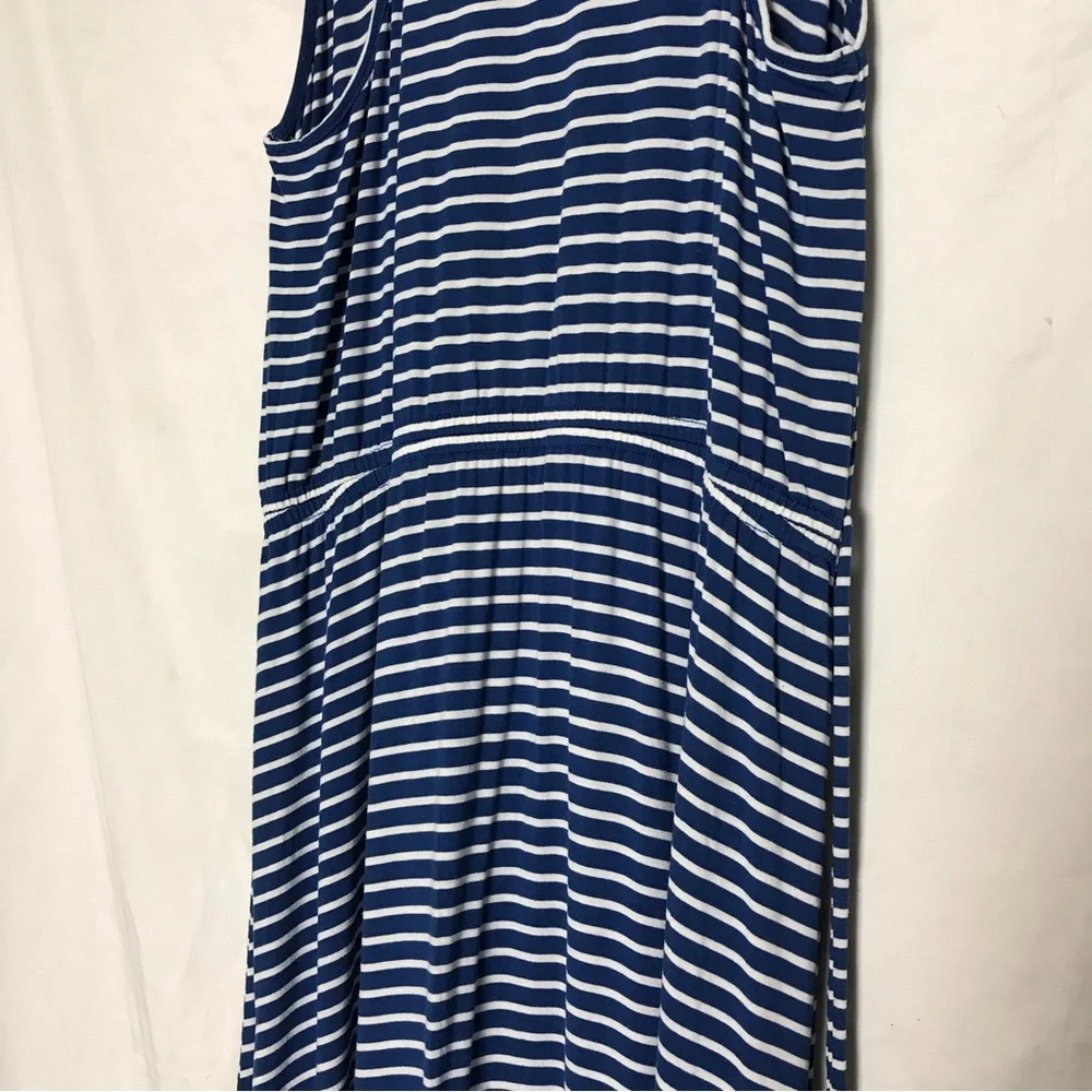 J. Crew Striped Waist Tie Maxi Dress Womens Size S Beach Preppy Coastal Nautical